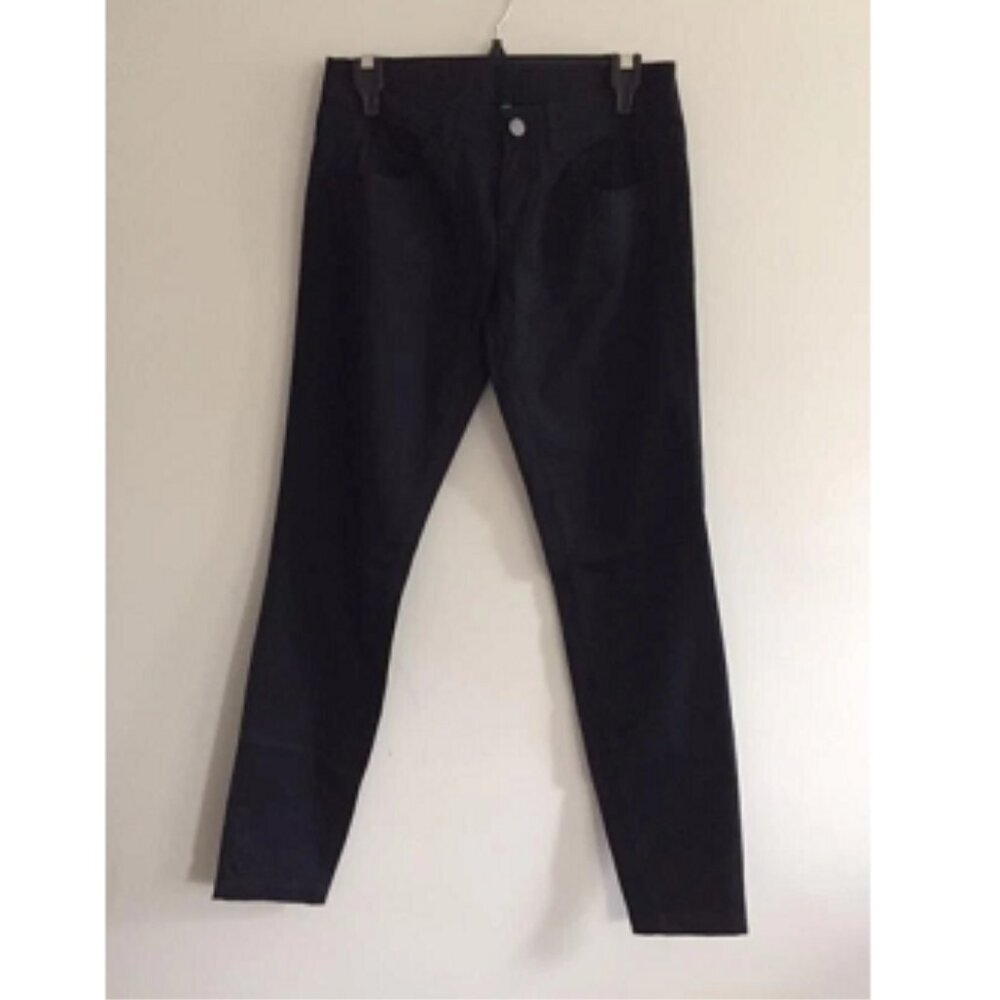 United Colors of Benetton Jeans 29" Women's Skinny Jeans Black Denim Pants Sz 6